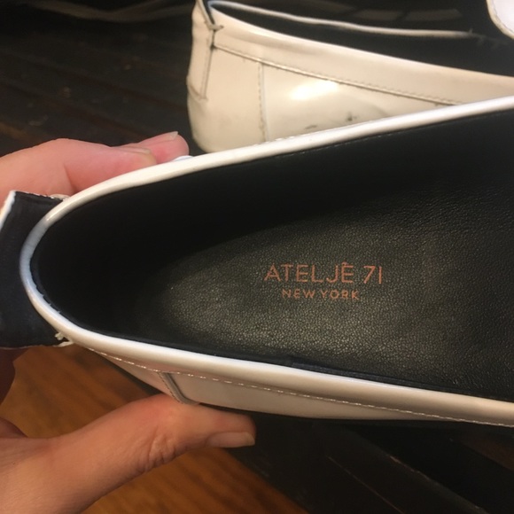 Atelje 71 white patent leather platform loafers with rubber soles. Size 39 - Picture 7 of 8